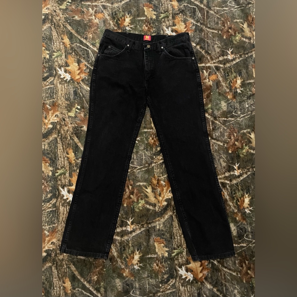 Wrangler 36 MWZ Slim Fit Black Jeans Men's Size 34x32